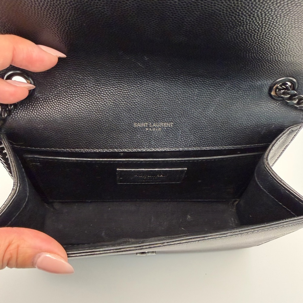 Saint Laurent Kate black grained leather small crossbody bag - Picture 10 of 16